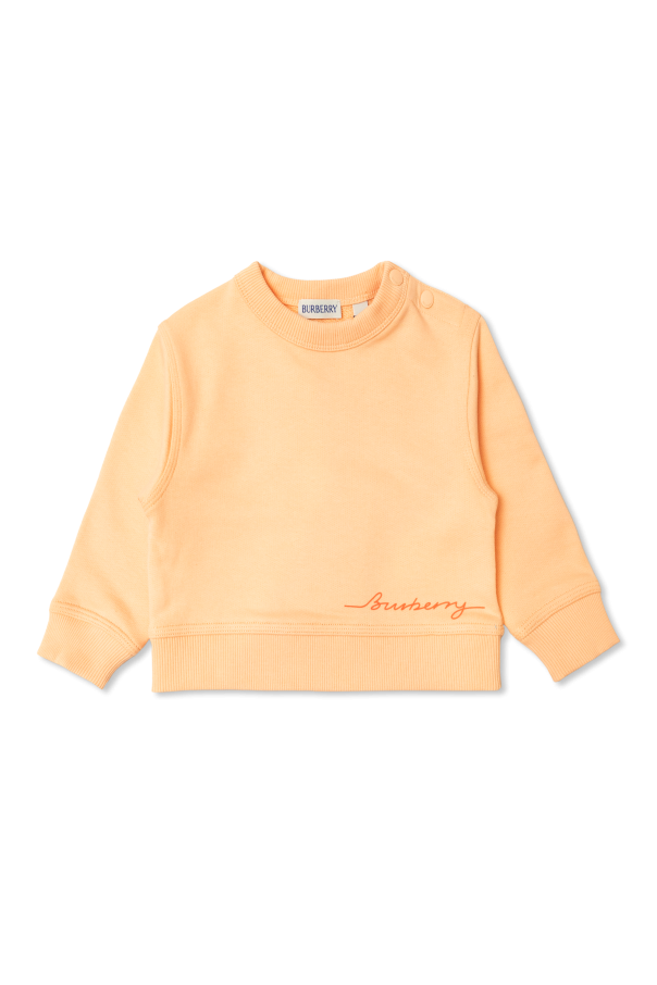 Orange Cotton sweatshirt with logo Burberry Kids Vitkac Australia